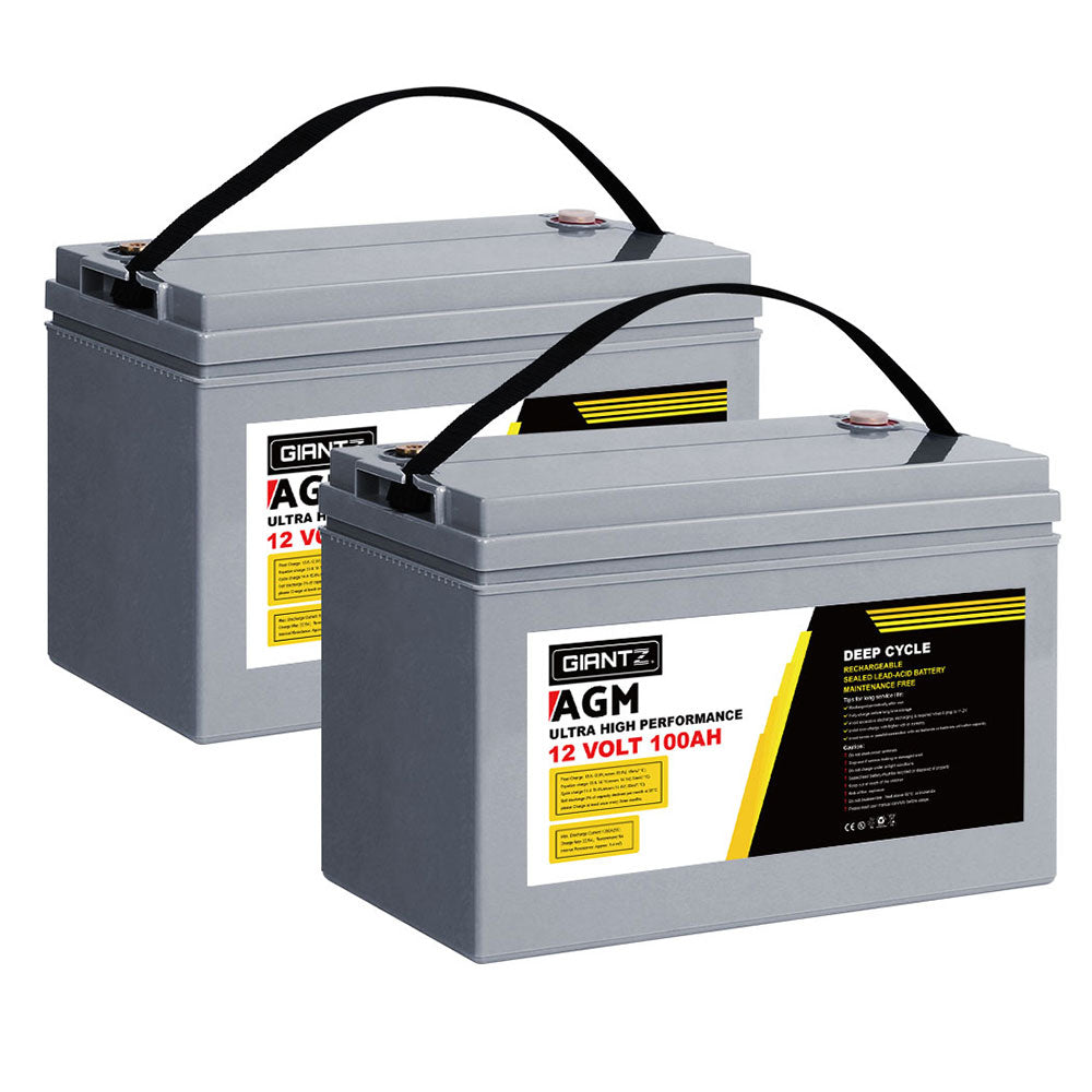 Giantz 100Ah 12V AGM Deep Cycle Battery