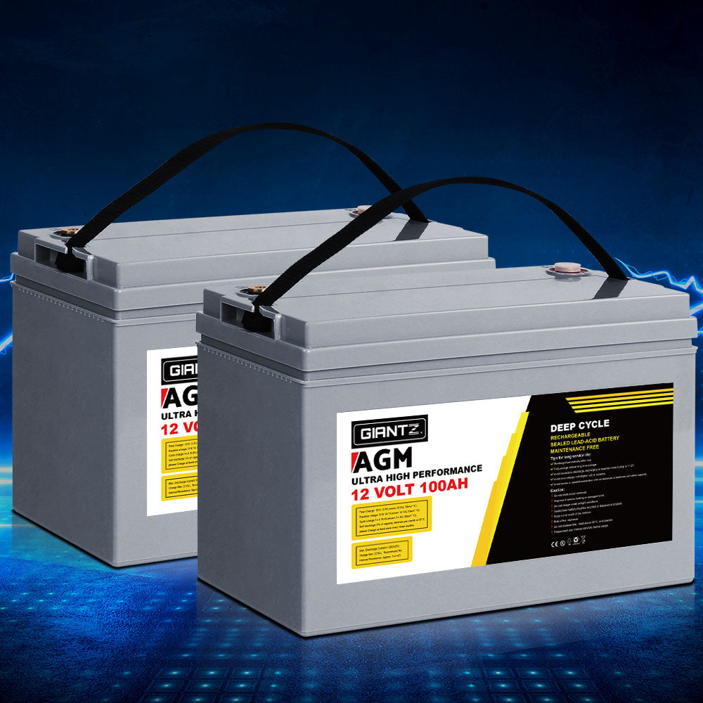 Giantz 100Ah 12V AGM Deep Cycle Battery