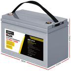 Giantz 120Ah 12V AGM Deep Cycle Battery