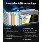 Giantz 120Ah 12V AGM Deep Cycle Battery