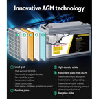 Giantz 135Ah 12V AGM Deep Cycle Battery