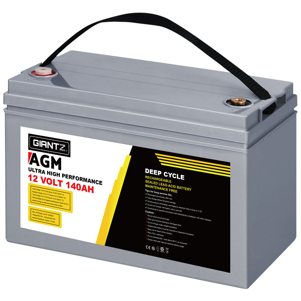 Giantz 140Ah 12V AGM Deep Cycle Battery