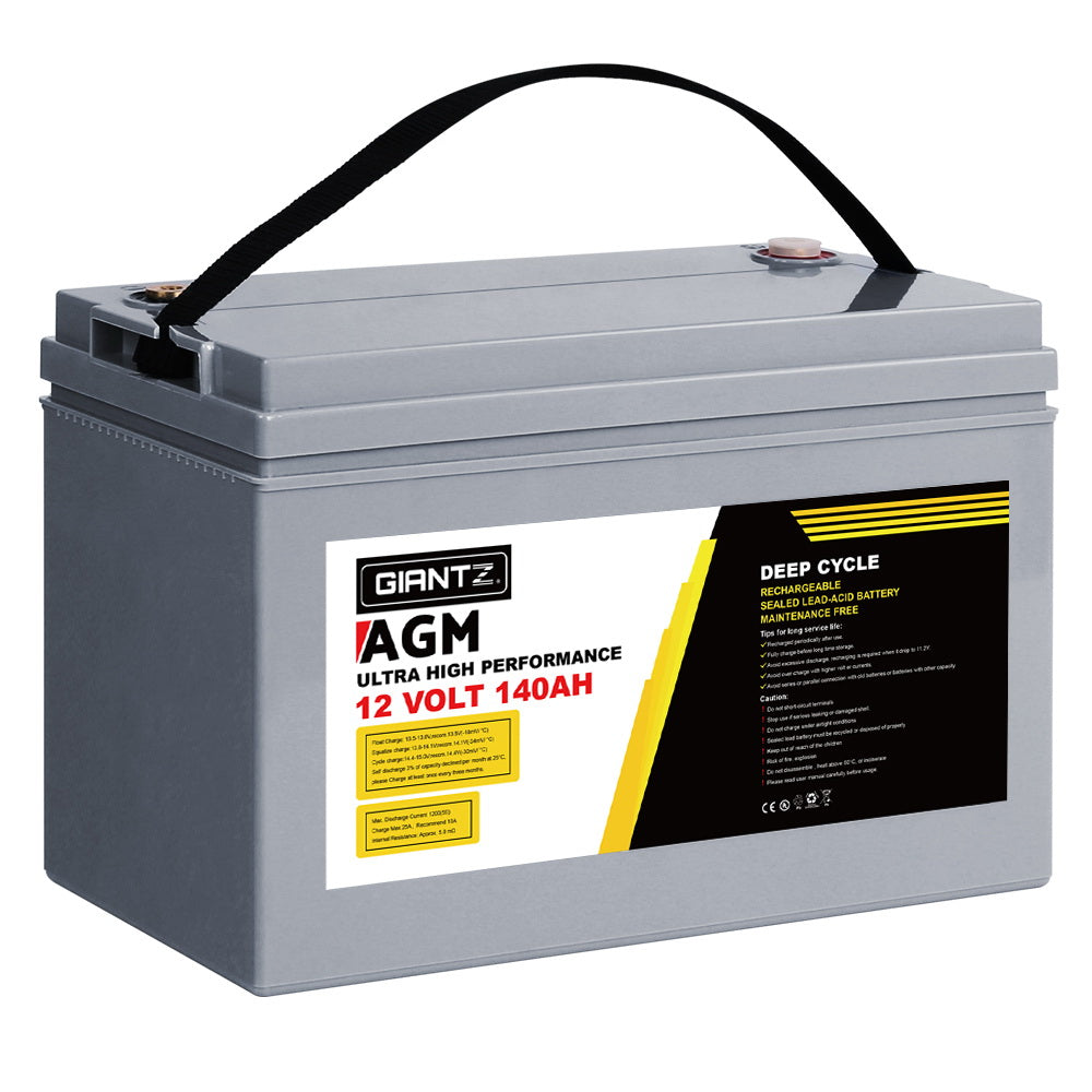 Giantz 140Ah 12V AGM Deep Cycle Battery