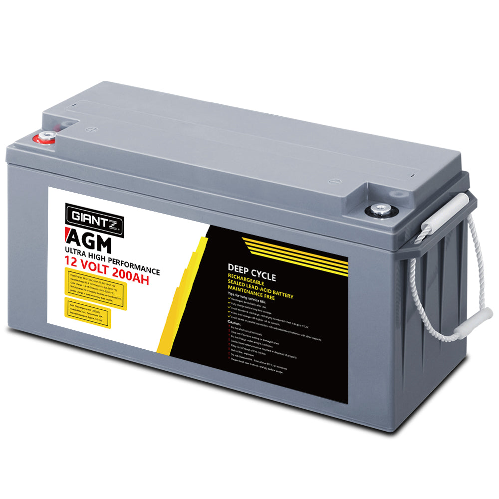 Giantz 200Ah 12V AGM Deep Cycle Battery