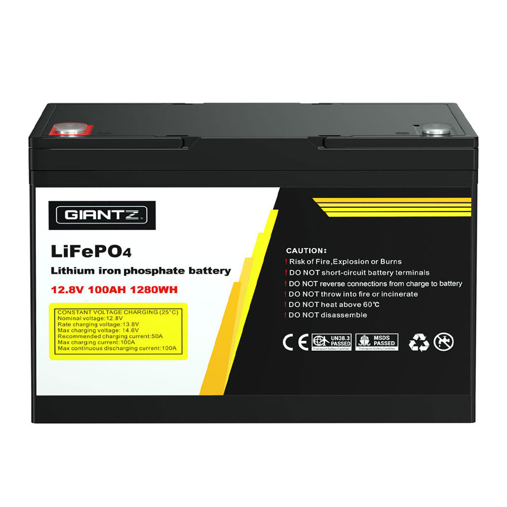 Giantz 100Ah 12V LiFePO4 Deep Cycle Battery