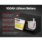 Giantz 100Ah 12V LiFePO4 Deep Cycle Battery