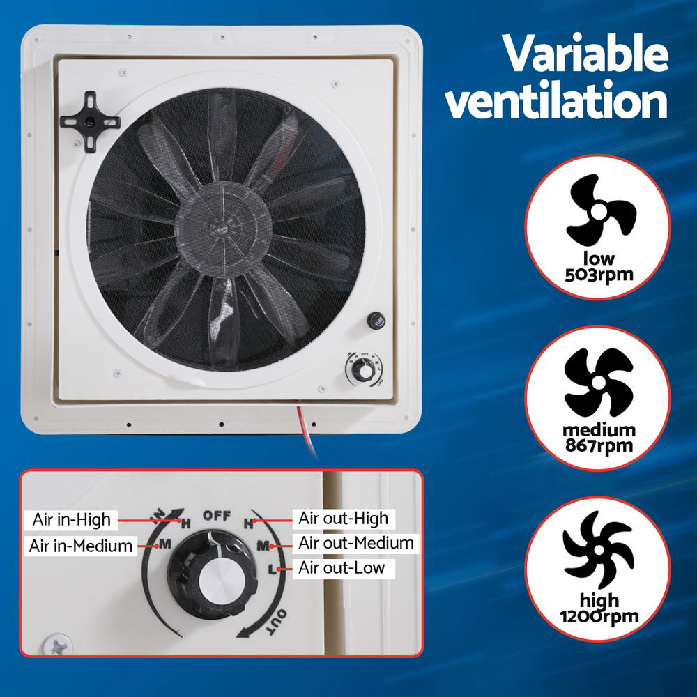 Weisshorn Caravan 12V Roof Vent Fan