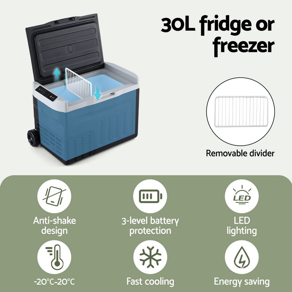 Portable 30L Portable Fridge Freezer 12V/24V/240V