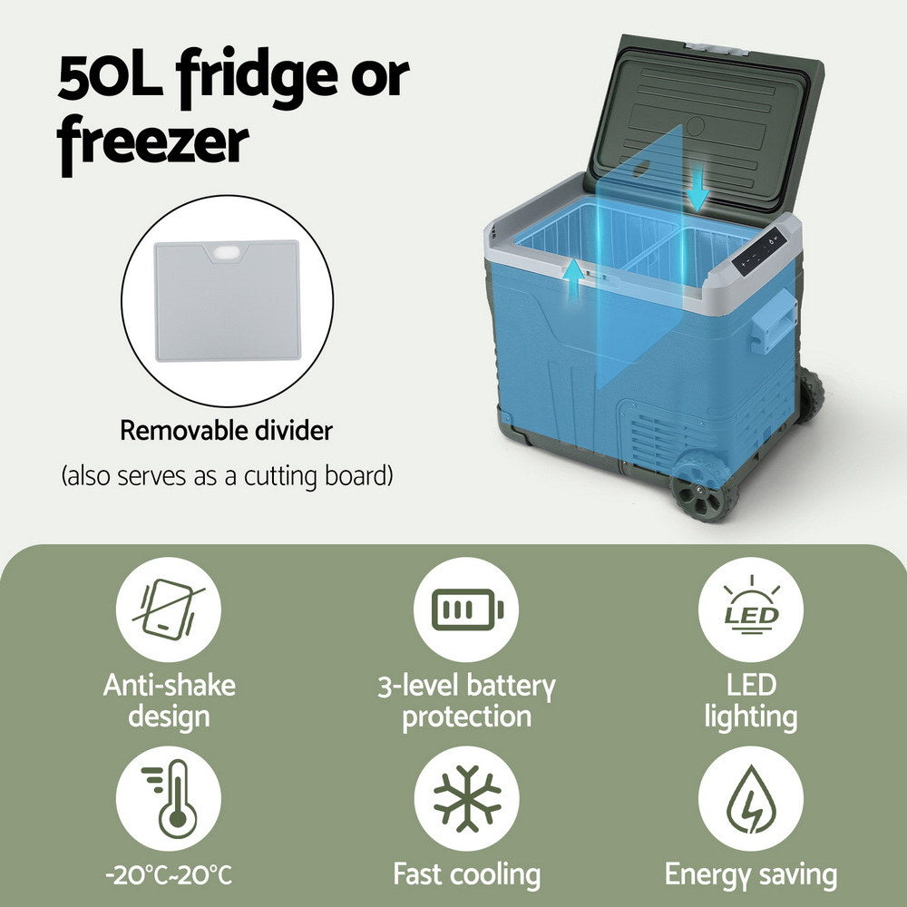 50L Portable Fridge Freezer 12V/24V/240V