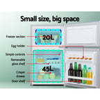 Glacio 65L Portable Fridge Freezer 12V/24V/240V