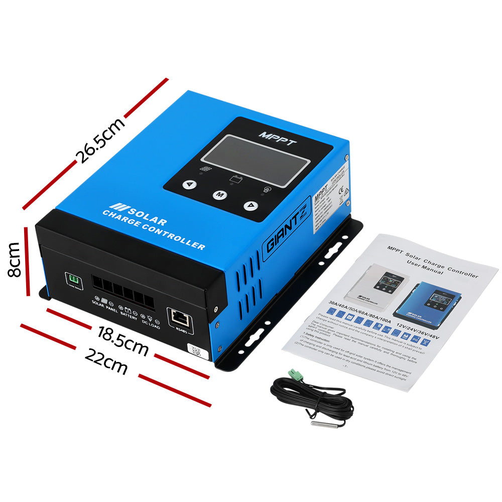 Giantz 60A MPPT Solar Charge Controller 12V/24V