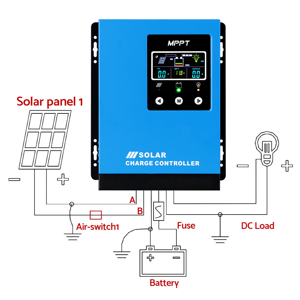 Giantz 60A MPPT Solar Charge Controller 12V/24V