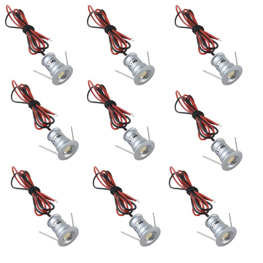 12V LED Recessed Mini Downlights - 9 Pack Hardwired