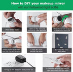 Hollywood LED Vanity Mirror Lights - 12V Dimmable Kit