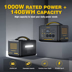 Jump 1000X Solar Generator Kit (1000W) + 220W Solar Panel (AC/DC)