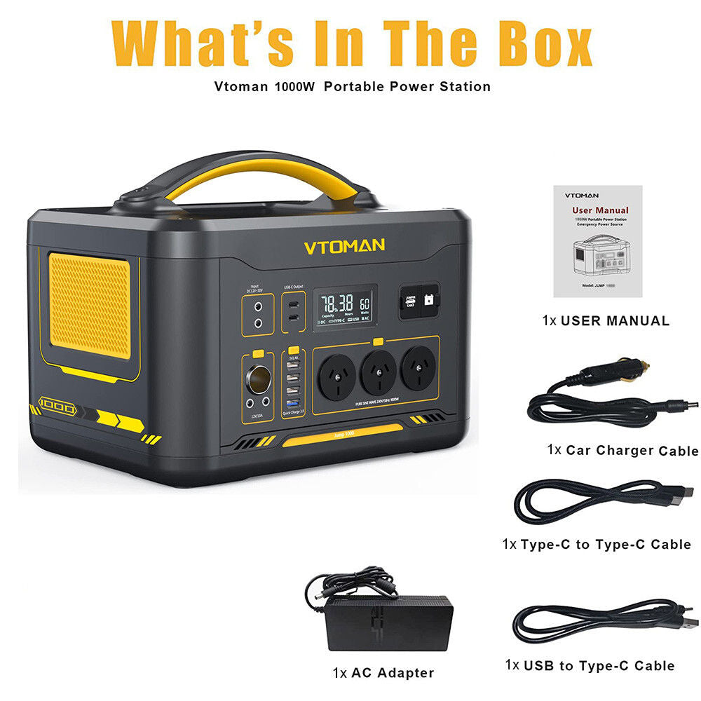 Jump 1000X Solar Generator Kit (1000W) + 220W Solar Panel (AC/DC)