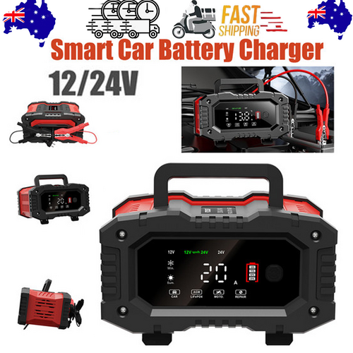 12V/24V 20A Smart Battery Charger - Lead Acid, LiFePO4, AGM Compatible