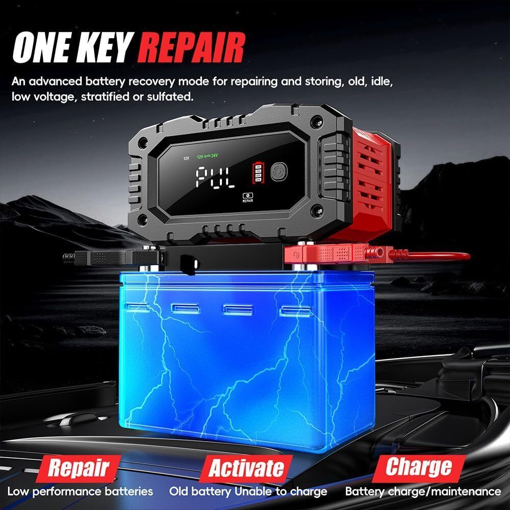 12V/24V 20A Smart Battery Charger - Lead Acid, LiFePO4, AGM Compatible
