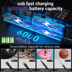 6000mAh Car Tyre Inflator 12V Air Compressor