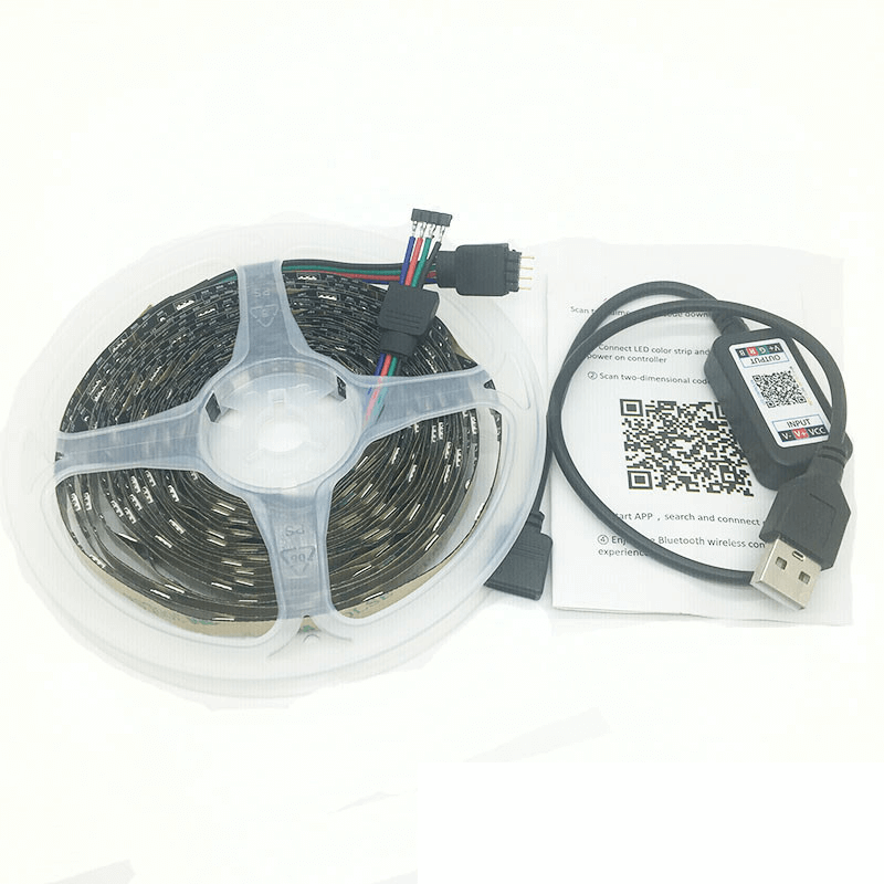 4M RGB LED Strip Lights IP65 Waterproof 300LEDs 12V USB