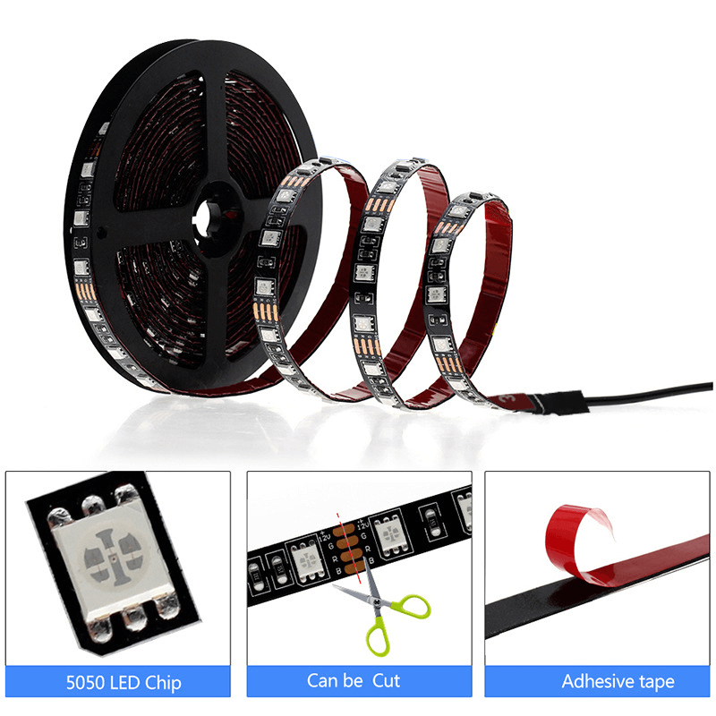 4M RGB LED Strip Lights IP65 Waterproof 300LEDs 12V USB