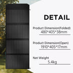 160W Folding Solar Panel Blanket Mat Flexible 12V - Portable Power for Camping