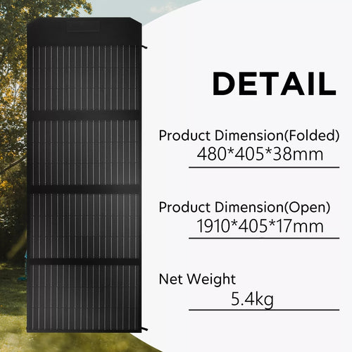 160W Folding Solar Panel Blanket Mat Flexible 12V - Portable Power for Camping