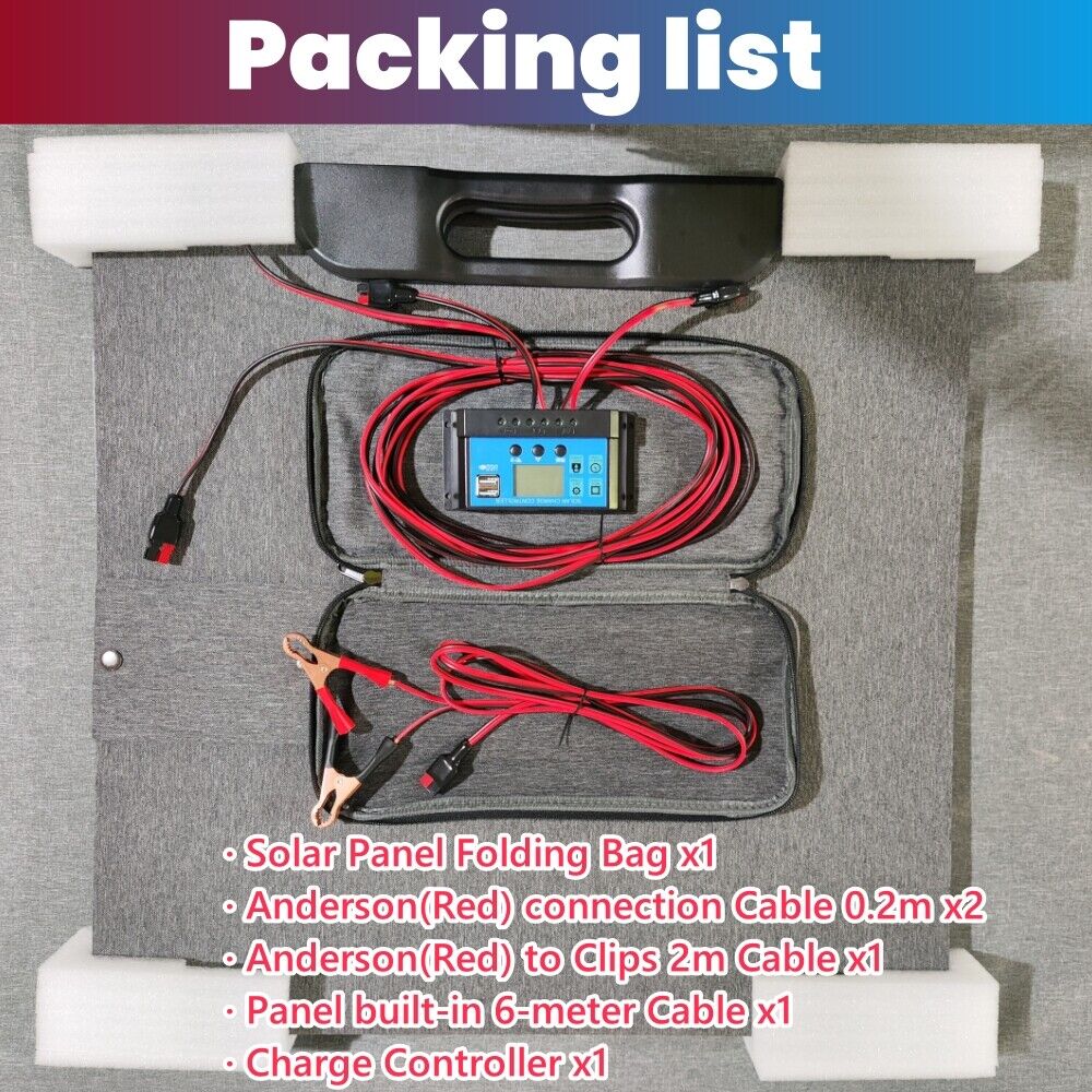 160W Folding Solar Panel Blanket Mat Flexible 12V - Portable Power for Camping