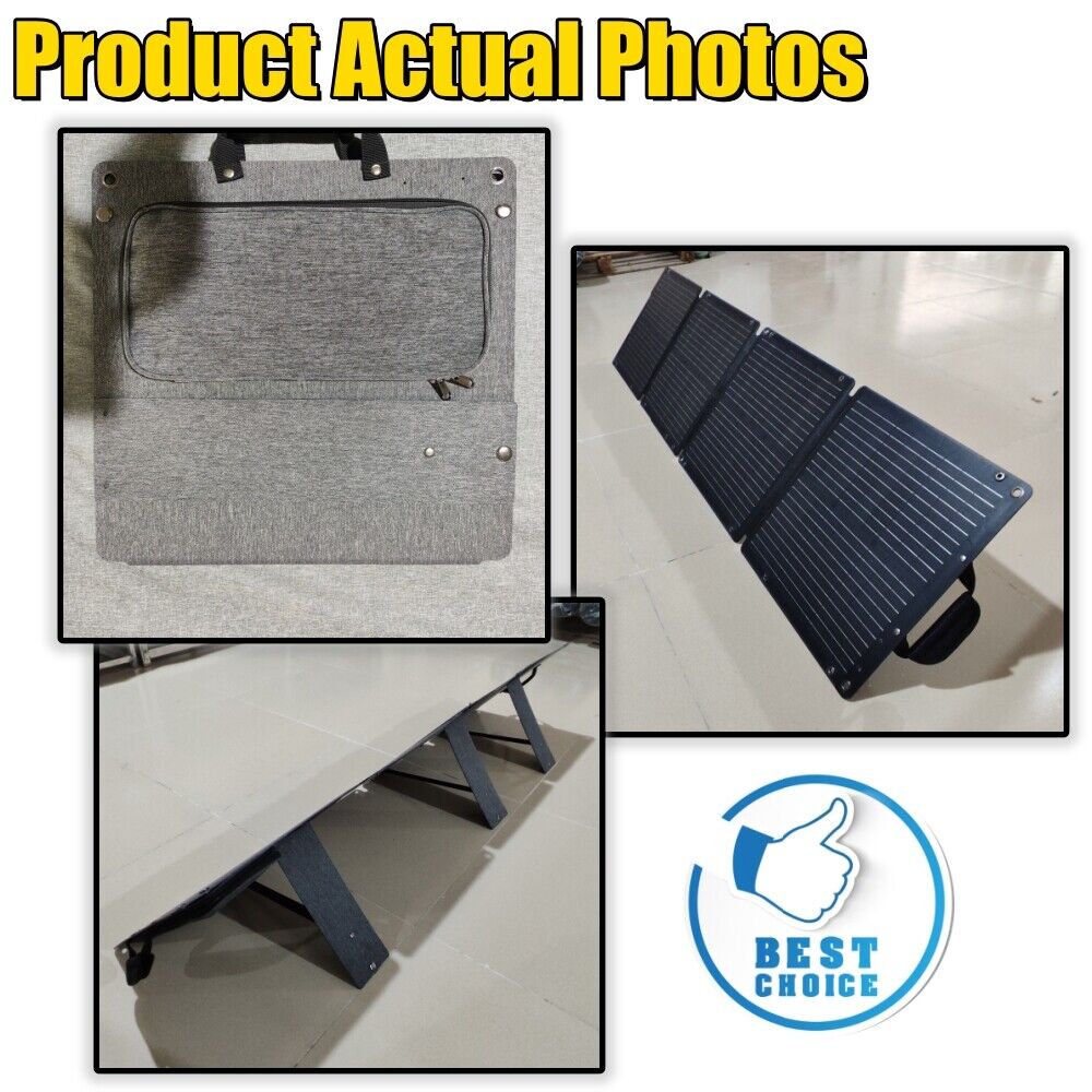160W Folding Solar Panel Blanket Mat Flexible 12V - Portable Power for Camping