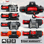X-BULL 3000LBS Electric Winch 12V Steel Cable Rope 4WD Recovery