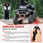 X-BULL 3000LBS Electric Winch 12V Steel Cable Rope 4WD Recovery