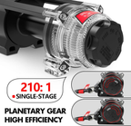 X-BULL 6000lbs Electric Winch 12V Synthetic Rope 4WD Recovery