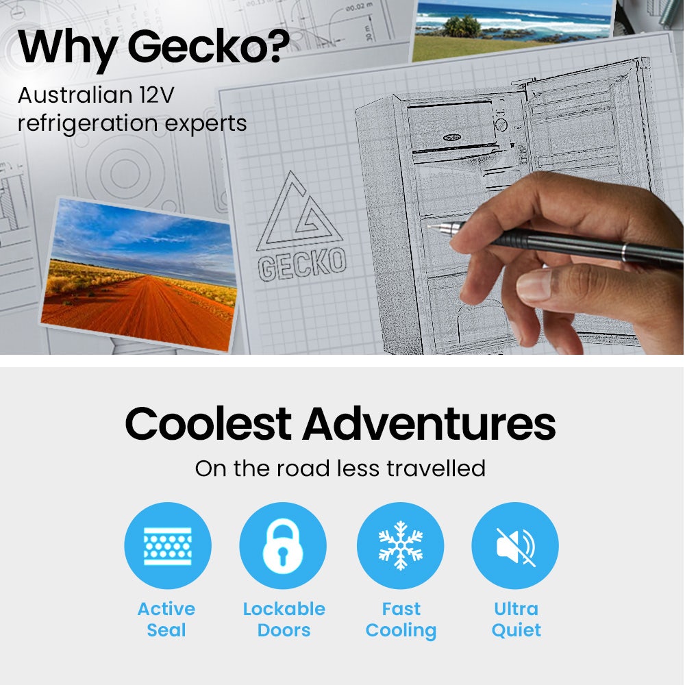 GECKO 70L Portable Fridge Freezer 12V/24V