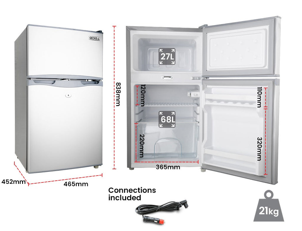 GECKO 95L Portable Fridge Freezer 12V/24V