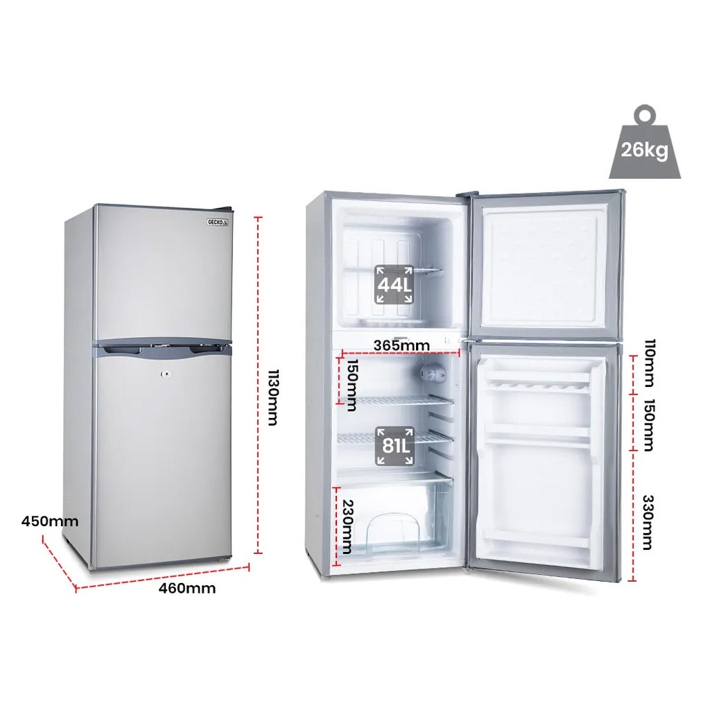 GECKO 125L Portable Fridge Freezer 12V/24V