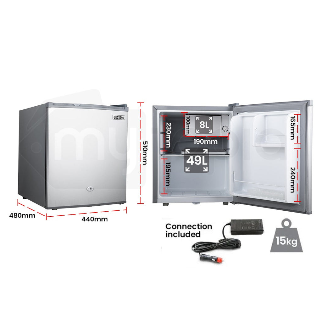 GECKO 57L Portable Fridge Freezer 12V/24V