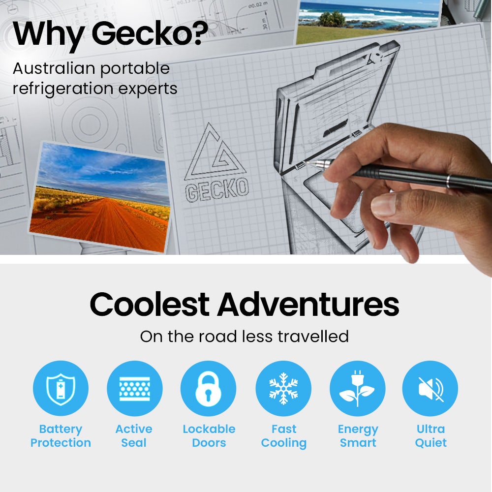 GECKO 100L Portable Fridge Freezer 12V/24V/240V