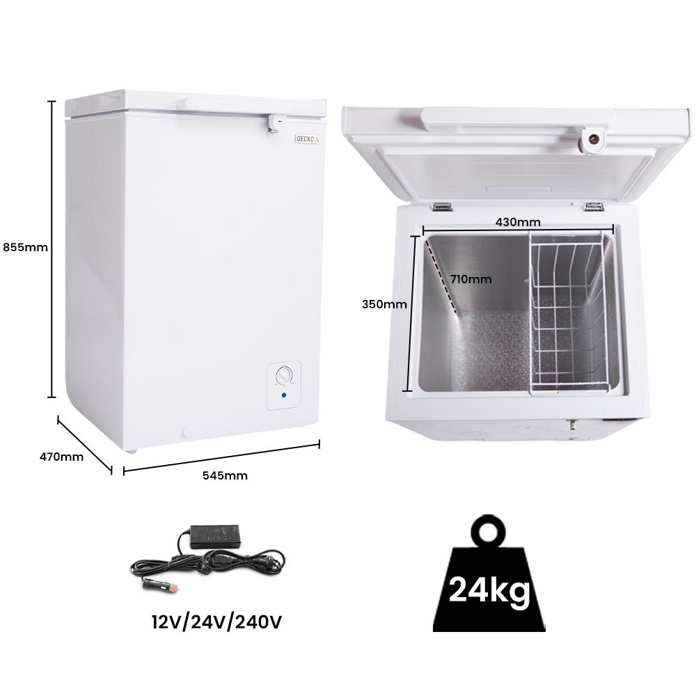 GECKO 100L Portable Fridge Freezer 12V/24V/240V