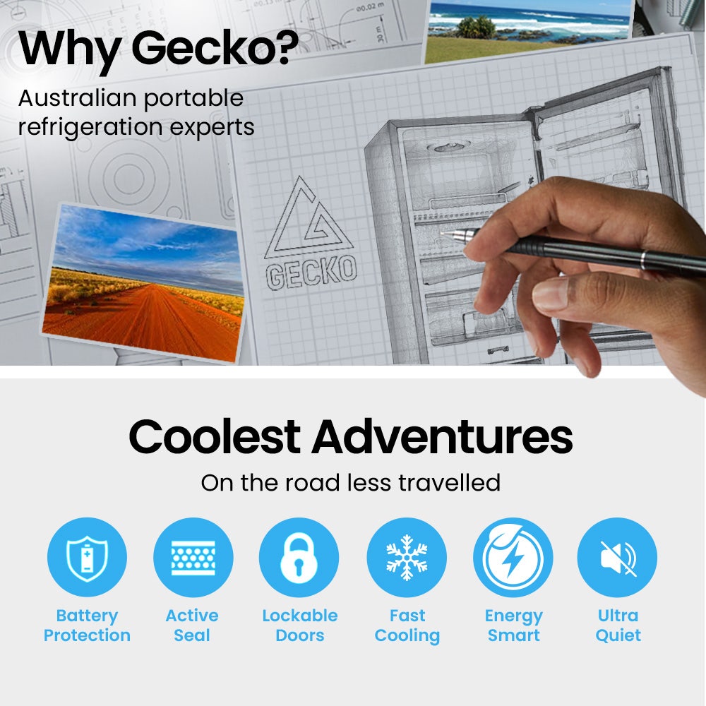 GECKO 139L Portable Fridge Freezer 12V/24V