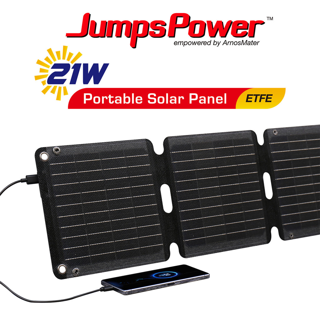 JumpsPower 21W Foldabe Solar Panel 12V