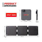 JumpsPower 21W Foldabe Solar Panel 12V