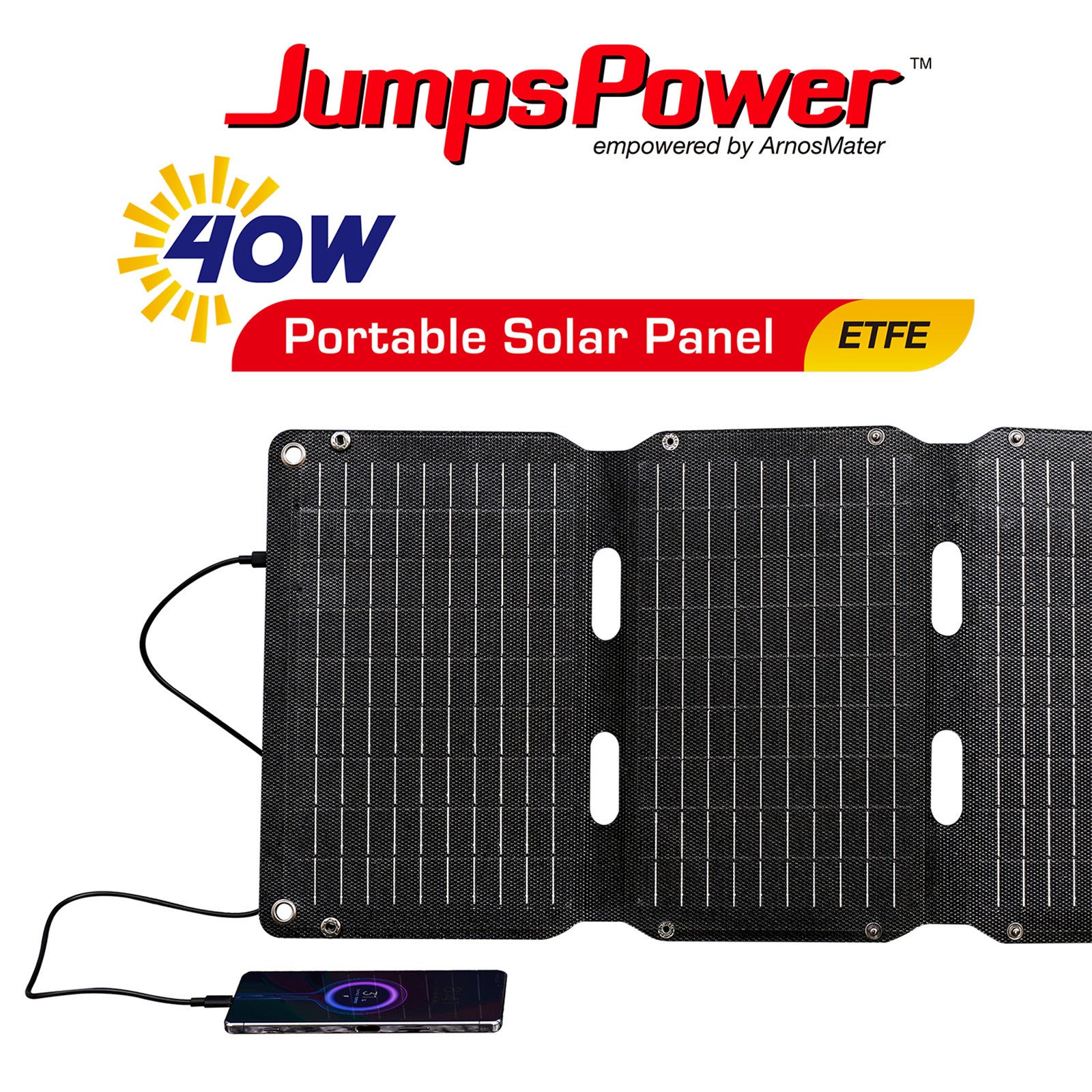 JumpsPower 40W Foldabe Solar Panel 12V