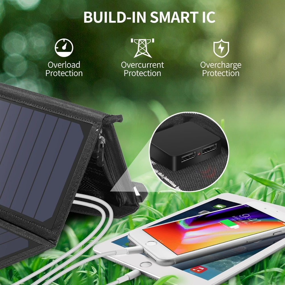 CHOETECH 19W Portable Solar Panel Charger USB