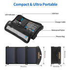 CHOETECH 19W Portable Solar Panel Charger USB