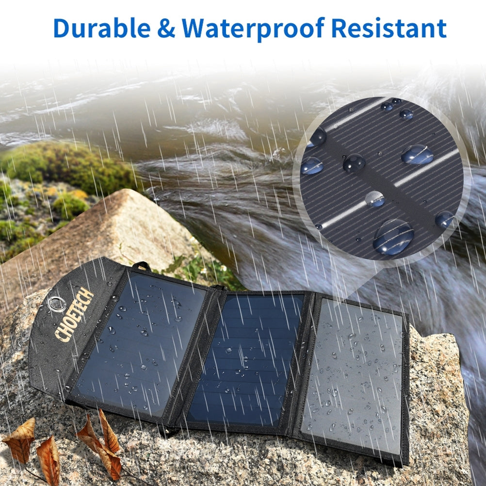 CHOETECH 19W Portable Solar Panel Charger USB