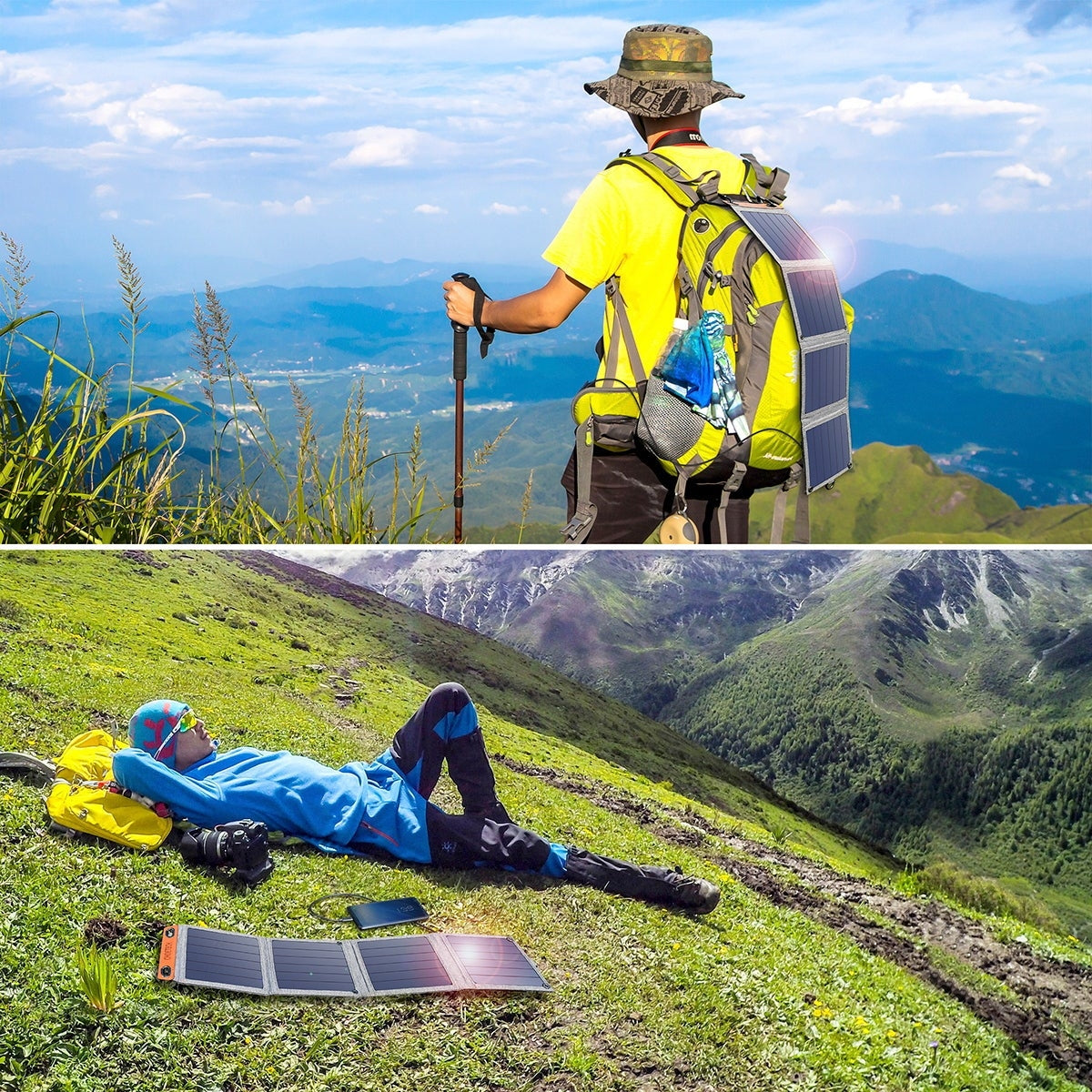 CHOETECH 14W Foldable Solar Powered USB Charger