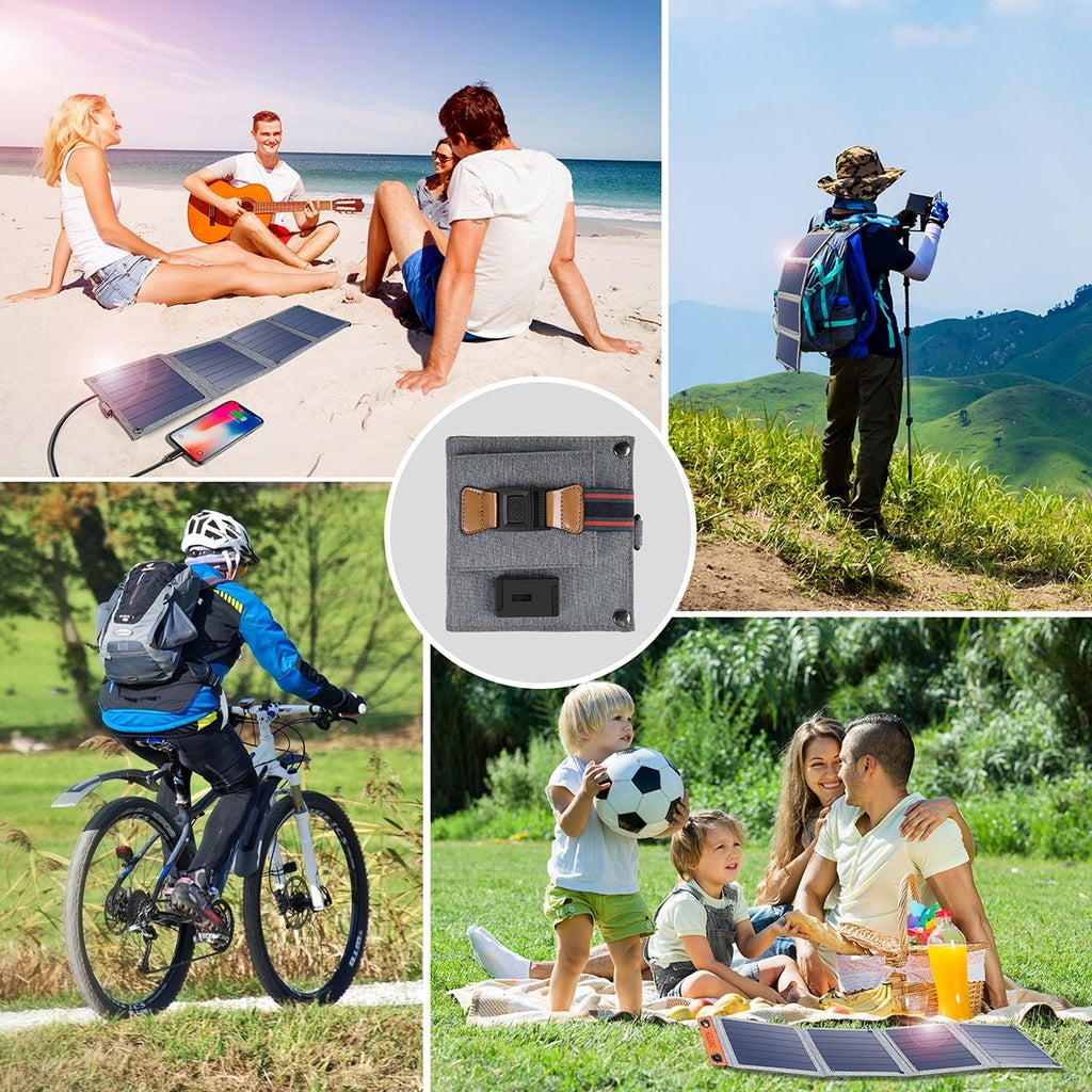 CHOETECH 14W Foldable Solar Powered USB Charger