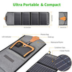 CHOETECH 22W Foldable Solar Powered USB Charger