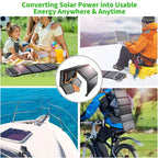 CHOETECH 22W Foldable Solar Powered USB Charger