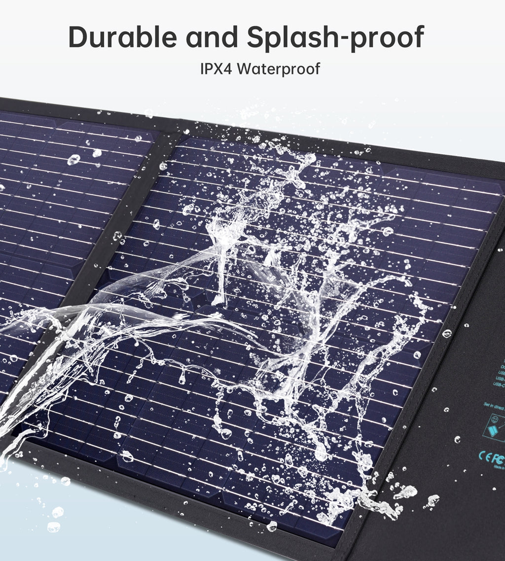 CHOETECH 100W Foldable Solar Panel - Portable Solar Charger for Camping & Outdoor Power